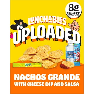 Lunchables Nachos Cheese Dip & Salsa Kids Lunch Snack, 4.4 oz Tray ...