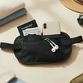 thumbnail image 5 of allydrew Slim Fanny Pack, Hidden Money Belt, Secure Travel Pouch Protects Cash, Cards, Passport, Travel Documents, and Smartphone, Black, 5 of 5