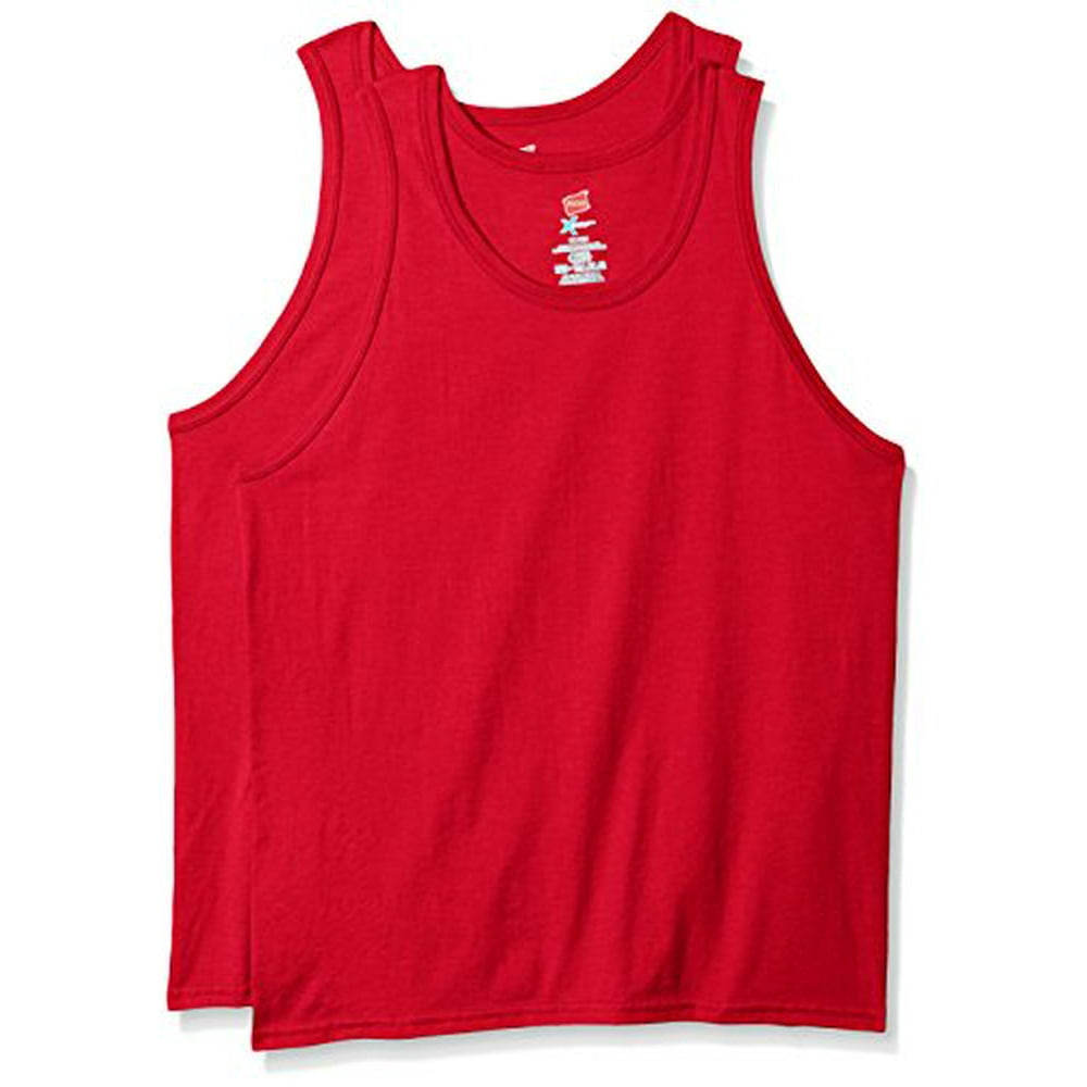 Hanes Hanes XTemp Men`s Performance Tank, 42MT, M, Deep Red (Pack of