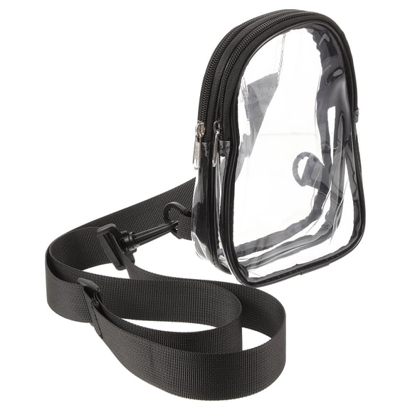 HAMPPLIES Transparent PVC Crossbody Mobile Phone Sling Bag for Women, Travel Shoulder Bag with Adjustable Strap, 1 Set