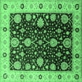 thumbnail image 1 of Ahgly Company Indoor Square Oriental Emerald Green Traditional Area Rugs, 4' Square, 1 of 4