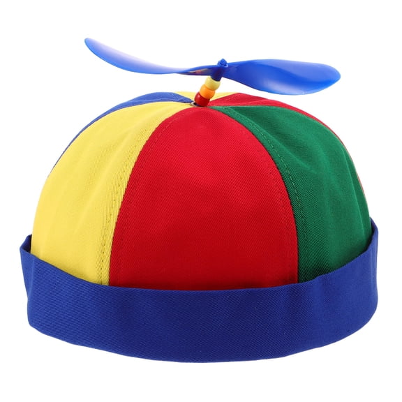 Mobutofu Multi Color Propeller Hat Cotton Beanie Detachable Helicopter Pinwheel for Summer