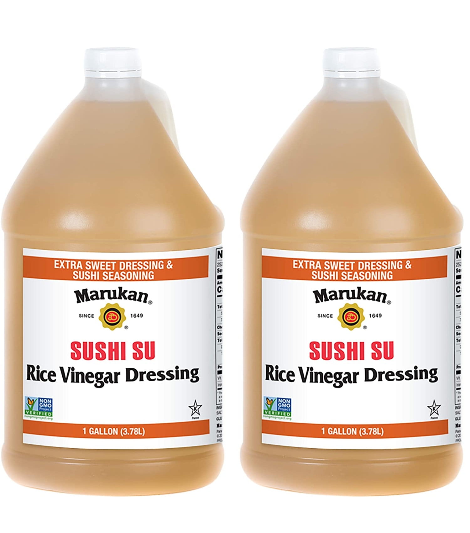 MARUKAN Sushi Su, Rice Vinegar Dressing, 1 Gallon Pack of 2