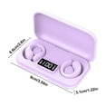 thumbnail image 3 of Wireless Earbuds Bluetooth Headphones 48hrs Play Back Sport Earphones with LED Display Over-Ear Buds with Earhooks Built-in Mic Headset for Workout - Purple, 3 of 9