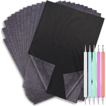 Walmart Carbon Transfer Paper for Tracing on Fabric, Wood, Canvas (5 ...