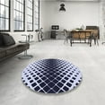 thumbnail image 4 of Ahgly Company Machine Washable Indoor Square Transitional Heavenly Blue Area Rugs, 4' Square, 4 of 7