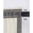 thumbnail image 6 of Black Cream Greek Key Tier Curtains 36 Inch Length,Sheer Curtains for Bedroom Living Room Window Geometric Greece Ancient Rustic Small Half Window Kitchen Curtains & Drapes 27.5"x36" 2 Panels, 6 of 6