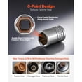 thumbnail image 3 of KFFKFF 69-Piece Socket and Ratchet Set, 3/8 & 1/4 Inch Drive, SAE and Metric Sizes, Includes Deep and Standard Sockets, Mechanic Tool Kit with Accessories and Durable Storage Case, 3 of 9