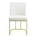 thumbnail image 2 of White and Gold Side Chairs - Comfortable for After - dinner Talks, 2 of 4