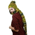 thumbnail image 4 of NYFASHION101 Nepal Wool Fleeced Hand Knit Ski Trooper Hat Scarf Set - Green, 4 of 4