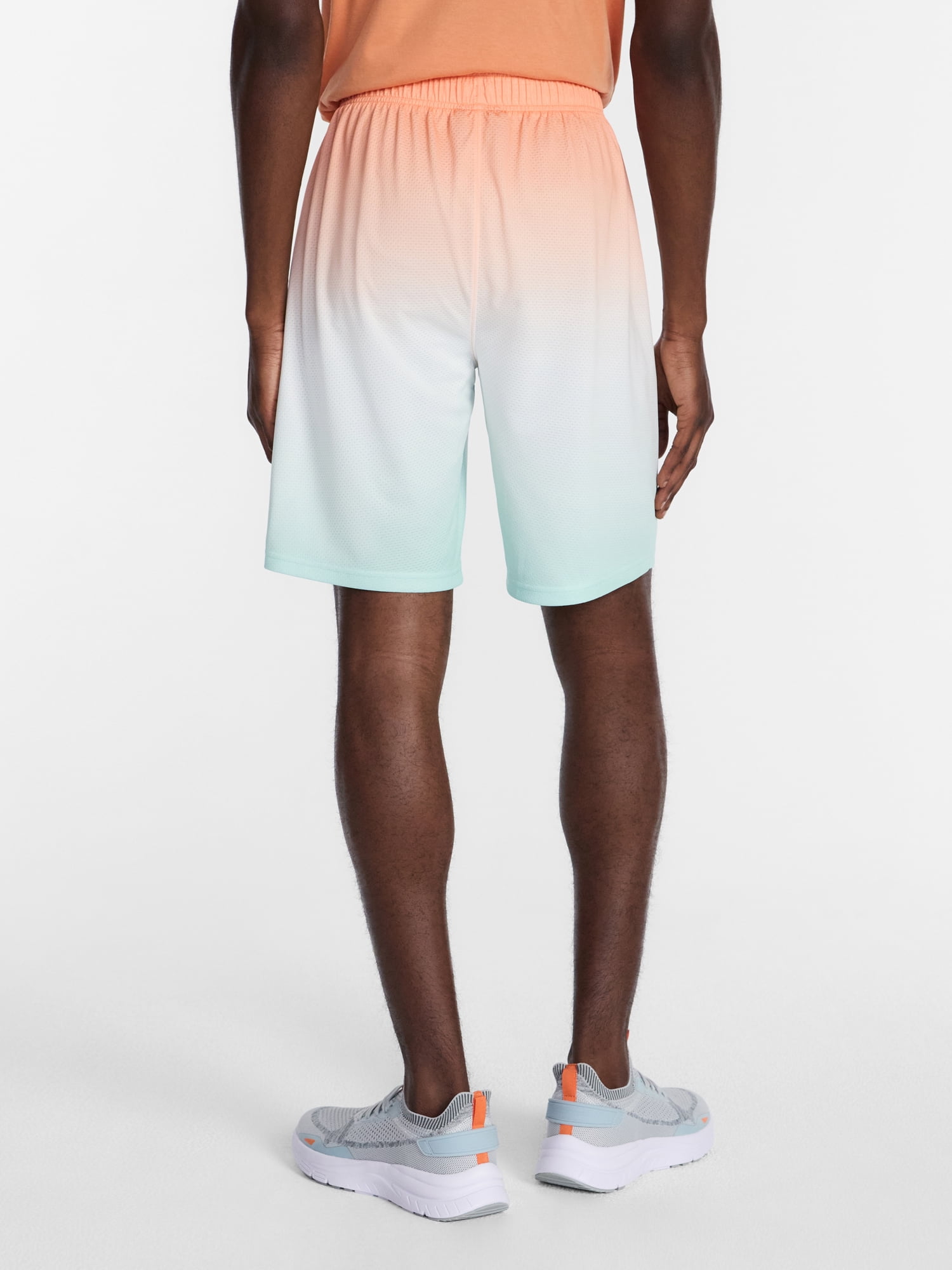 Athletic Works Men's and Big Men's Ombre Mesh Shorts, 7" Inseam, Sizes XS-5XL