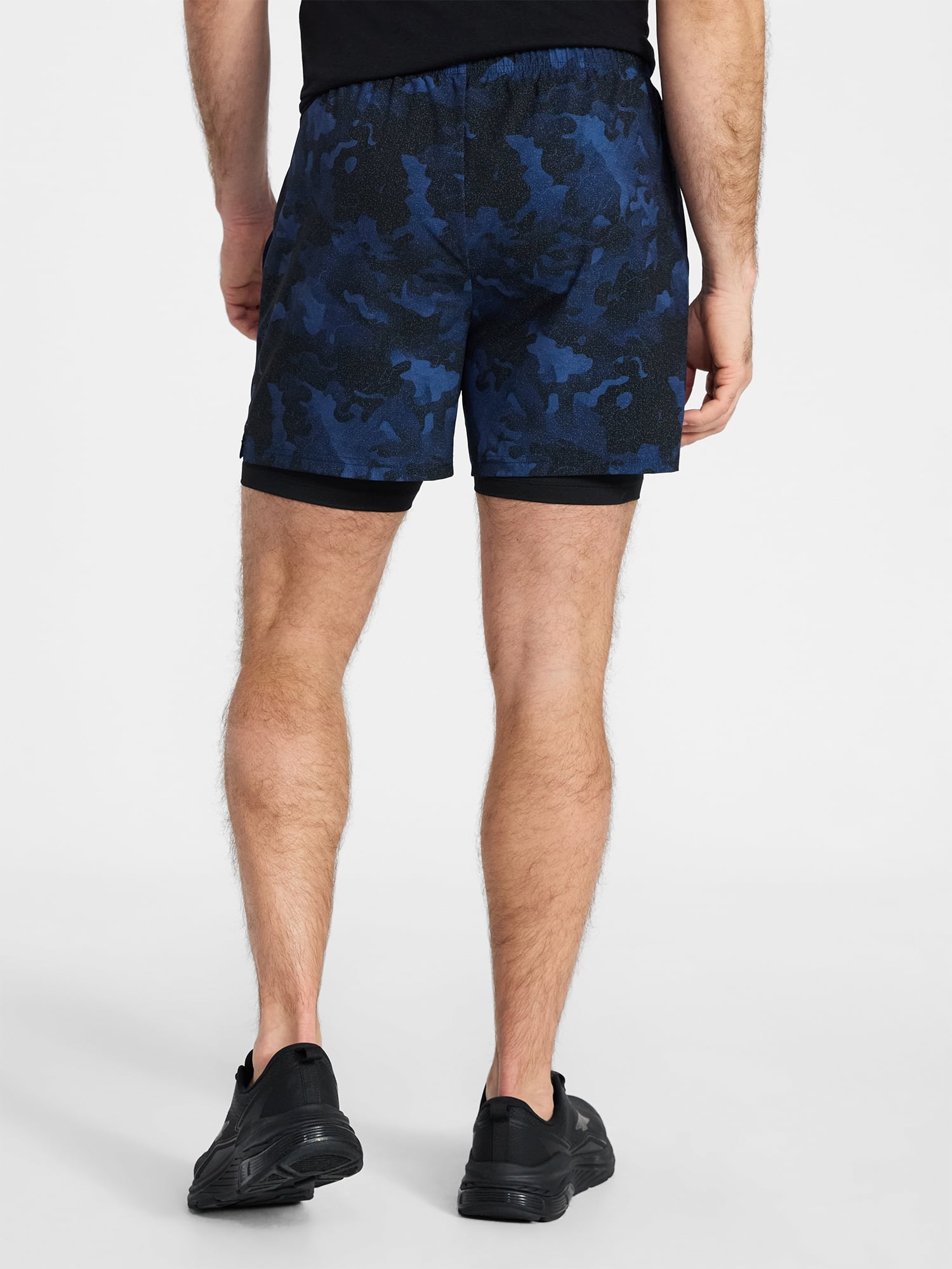 Athletic Works Men's and Big Men's 2 in 1 Gym Shorts with Liner, 6" & 8" Inseams, Sizes S-3XL