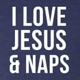 thumbnail image 6 of Wild Bobby I Love Jesus & Naps Inspirational/Christian Women Tri-Blend Racerback Tank Top, Vintage Navy, Large, 6 of 6