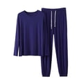 thumbnail image 2 of VBVC Men's and Men's Plus Drawstring Set with Pockets,Lightweight Long Sleeve Top and Jogger Pant For Men,Navy,L-5XL, 2 of 6