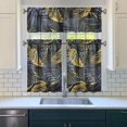 thumbnail image 3 of Kitchen Curtains Set of 3, 27.5x36 Inch Polyester, Featuring Hawaiian Botanical Leaf and Bloom Patterns, Adds Colorful Tropical Charm to Kitchen or Laundry, 3 of 6