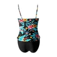 thumbnail image 6 of ZXLBBD Women's Swimsuits Bandeau Ruched Tankini Strapless Swimwear Stylish Prints Quicking Drying Bathing Suit Casual Vacation Beachwear, 6 of 6