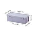 thumbnail image 3 of Beautynvta Pencil Box, Plastic Pencil Case Crayon Box, Portable Pencil Organizer, Plastic Containers with Lid, Stackable Storage Boxes for Stationery, Office Supplies, 7.48"x3.74"x2.36", Purple, 3 of 6