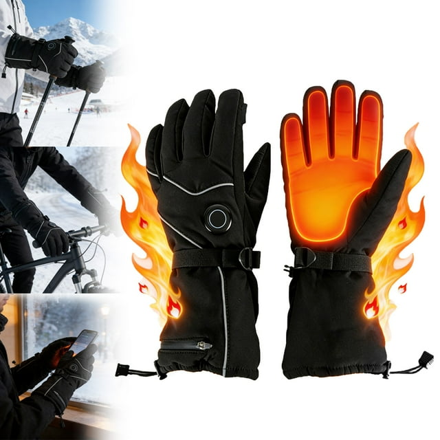 Rechargeable Heated For Winter Sports Battery Powered Five Finger Heating For & Ideal Skiing Snowboarding And Outdoor Activities