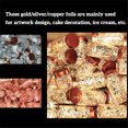 thumbnail image 3 of Cateissary Festival de hojas de papel de aluminio dorado, postre de vacaciones, dulces, muffins, copos, platos portátiles para el hogar, café, bebida, Artesanía Cobre Cateissary HA004194-03, 3 of 6