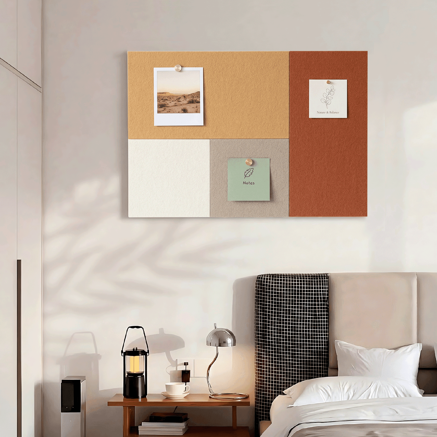 Mifurn 15.75''*15.75'' Felt Bulletin Board, 4 Colors, 6 Pack