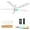 White, variant on 54inch Ceiling fans with Lights, Low Profile RGB Ceiling fan with Light and Remote/App Control, Dimmable, DC Reversible Motor, Noiseless, 6 Speeds, Black Ceiling Fan For Bedroom Indoor Outdoor