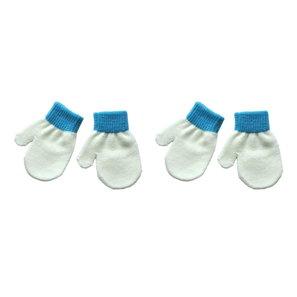 Minnieouse 1 par de manoplas para niños, calentador de dedos de estilo Simple, cómoda cubierta térmica para calentar las manos, manoplas para niños para Blanco 2piezas Minnieouse CBP374387