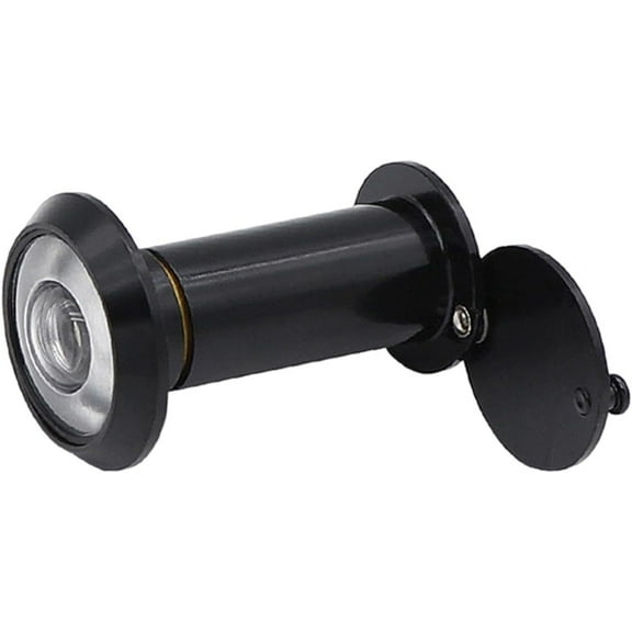 Door Peephole Viewer Hidden Door Glass Lens Home Wide Angle Heavy Duty Apartments with Rotating Cover Peephole for Wood Doors, 35 to 60mm Black