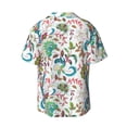 thumbnail image 2 of Wukai Fairy Flower Men's Casual Short-Sleeve Button Down Shirt - Lightweight Summer Dress Shirt for Daily Wear-, 2 of 7