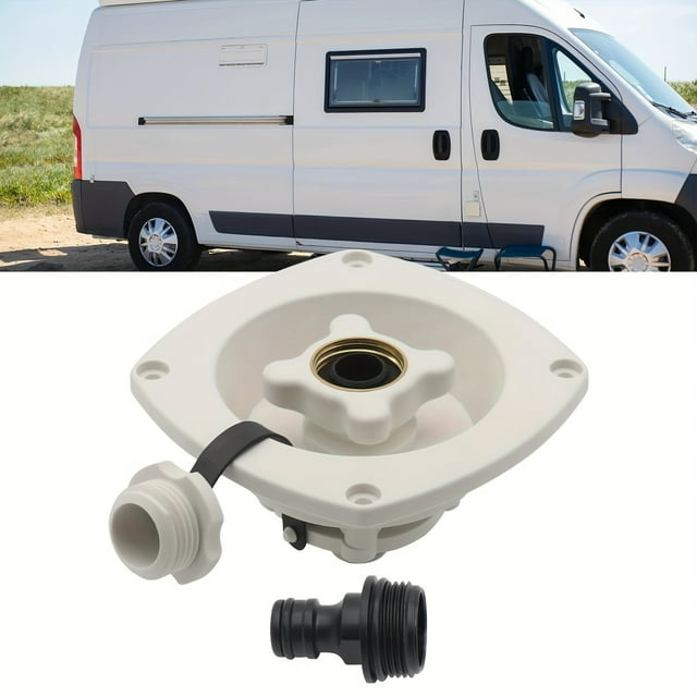 LEEYNEER Durable and Easy-to-Install Water Inlet Connector with Check Valve for RV and Camping Trailer