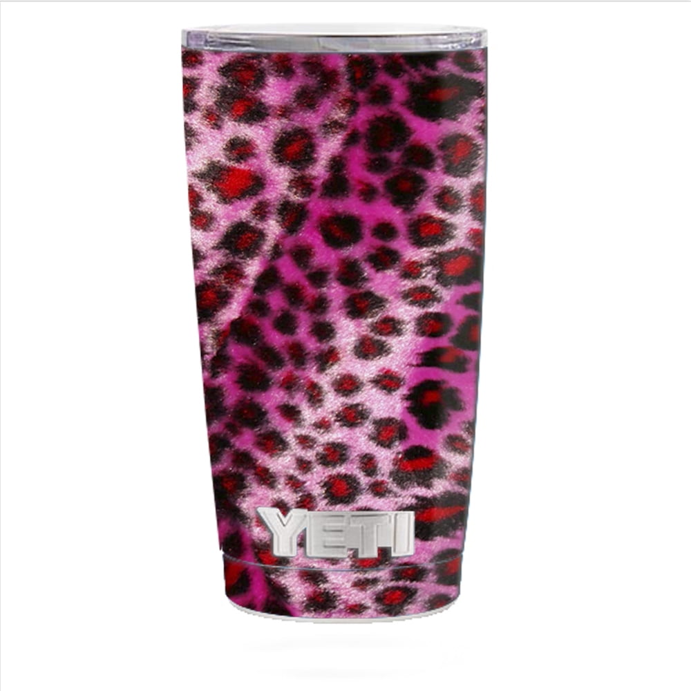 Skin Decal For Yeti 20 Oz Rambler Tumbler Can Cup / Pink Fur, Cheetah -  