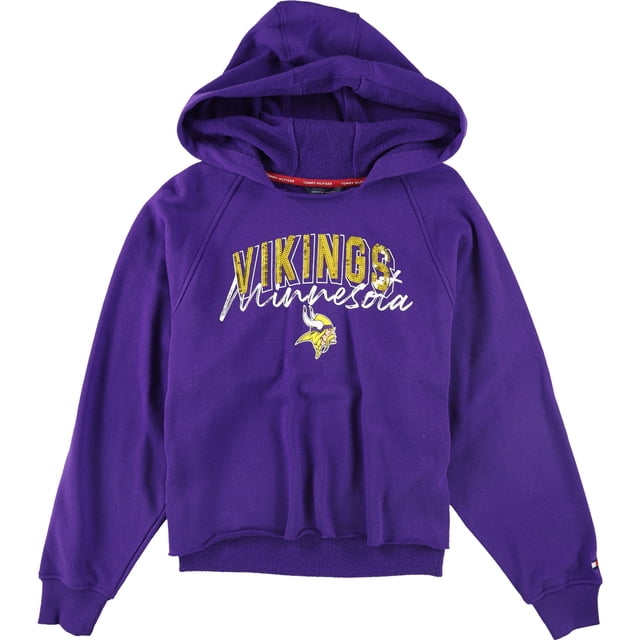 Sudadera con capucha Tommy Hilfiger Minnesota Vikings morado pequeño