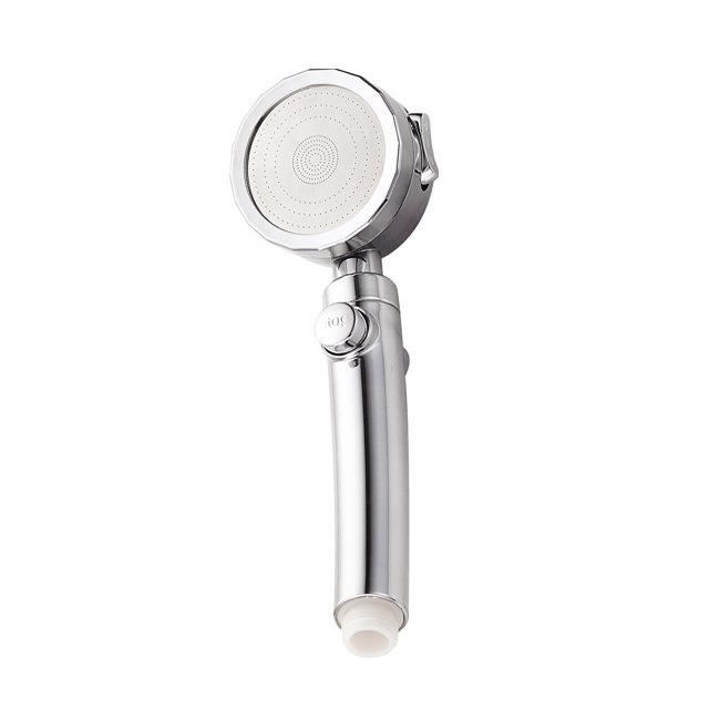 Cabezal de ducha con aumento de presión para el hogar Cabezal de pulverización de masaje de mano desmontable, plateado Inevent HA005322-01