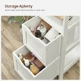 thumbnail image 2 of Floor Cabinet, Corner Storage Unit, 2 Drawers, Multifunctional Organizer, 35 Inches Height,White, 2 of 6