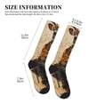 thumbnail image 2 of Lsque Vintage Style Elk Pattern Sport Compression Socks for Men & Women 15-20 mmHg Knee High Nurse Pregnant Running Medical and Travel Athletic, 2 of 6