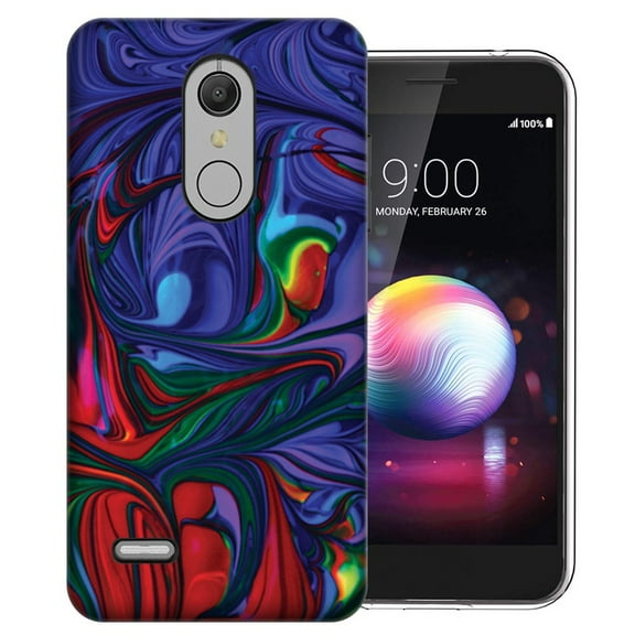 MUNDAZE LG Stylo 5 Purple Red Oil Paint Design Phone Case Cover