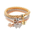 thumbnail image 3 of Xihbxyly Conjunto de Pulsera de Diamantes, Joyería de Cadena de Maíz Tricolor, Accesorios de Estilo Marinero Vintage, Diseño de Concha Natural y Borla, Ideal para Bodas En La Playa, Un Regalo Ideal p, 3 of 7