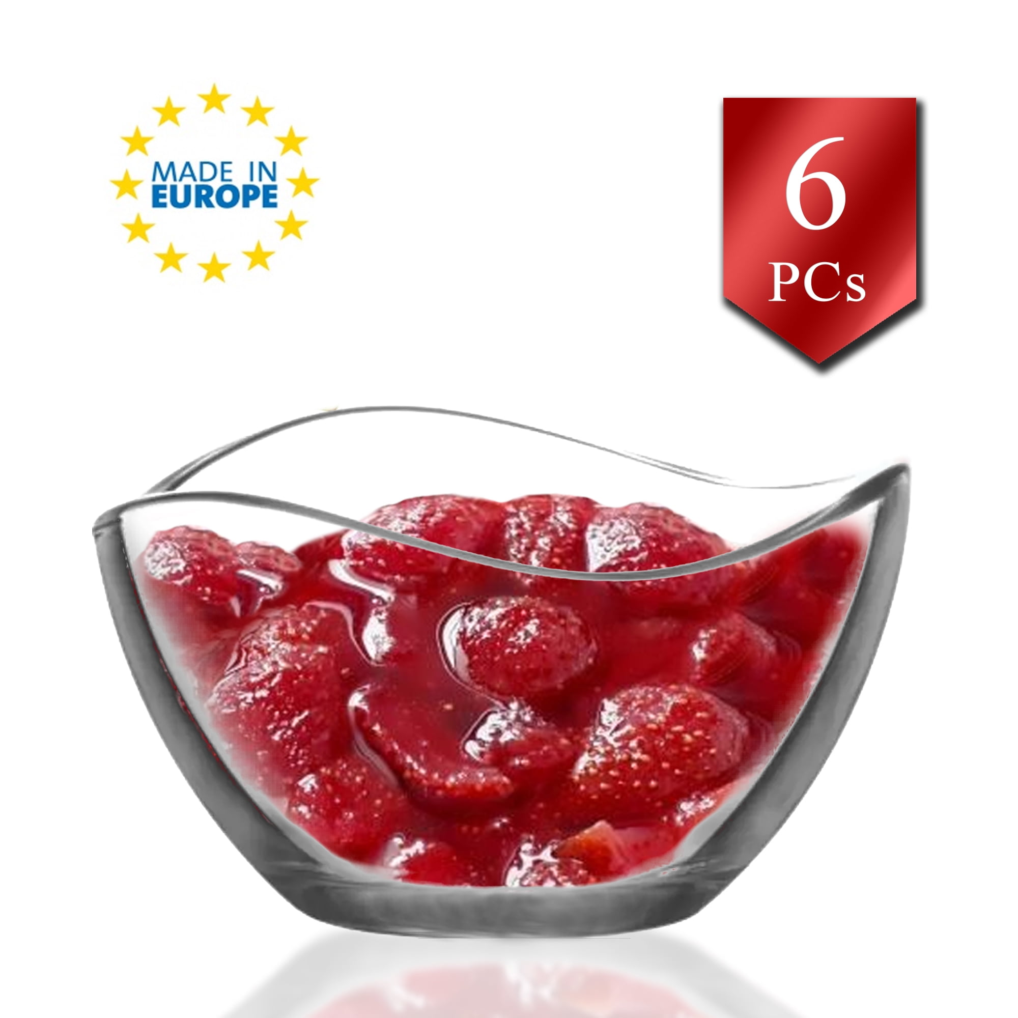 LAV Mini Glass Pinch Bowls Set of 6, Small Ingredient Bowls for Kitchen