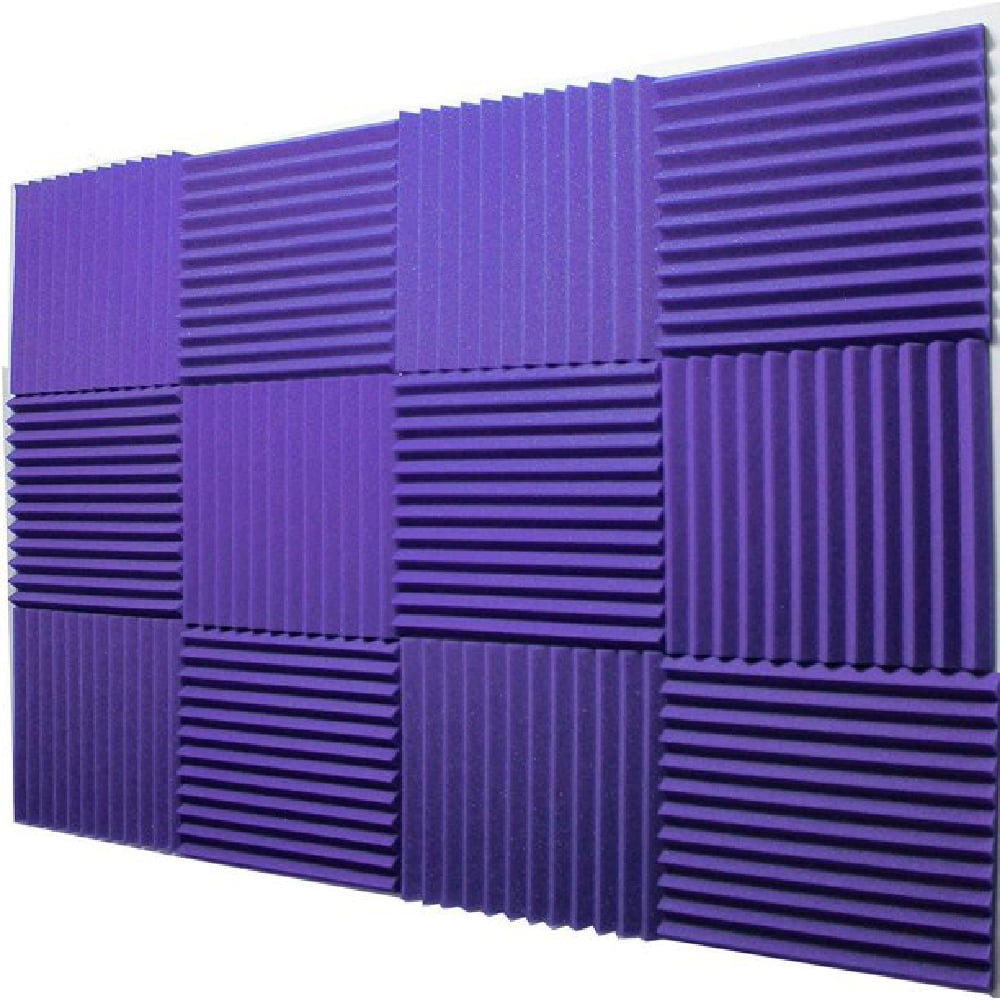 Acoustic Panels Studio Soundproofing Foam Wedge tiles 1"x12"x12" 12 Pack 