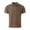 Coffee, variant on Men's Polo Shirts With Collar Big And Tall Under $10 Solid Color Casual Fashion Mesh Holes Ventilate Zipper Lapel Short Sleeve