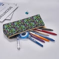 thumbnail image 5 of Naloa Watercolor Cactuses Print Leather Pencil Case - Portable Big Capacity Pencil Pouch Organizer Bag Stationery Bag for Work & Office Pencil Pen Case, 5 of 5
