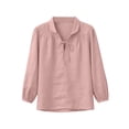thumbnail image 4 of Endives Womens Tops Tie Up Blouse Casual Top Elegant Loose Ladies Shirts Thin Breathable Tops Spring Summer, 4 of 6