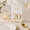 White Table Number 1-20, variant on Mirrored Wedding Table Numbers 1-30 Set Self-standing Modern Arched Signs For Reception Seating Anniversary & Bridal Shower Elega