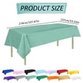 thumbnail image 3 of Plastic Tablecloth 54 x 108 Inch Disposable Table Cover for 6FT Rectangle Tables Leakproof Thick PEVA Table Cloth for Picnic Party Wedding Buffet Dining Protection, 3 of 7