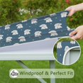 thumbnail image 6 of Poodle Dog and Footprint Square Fitted Tablecloth with Elastic Edge,Square Table Cover,Washable Elastic Table Cover for Home Kitchen Party Decor 34"x34", 6 of 6