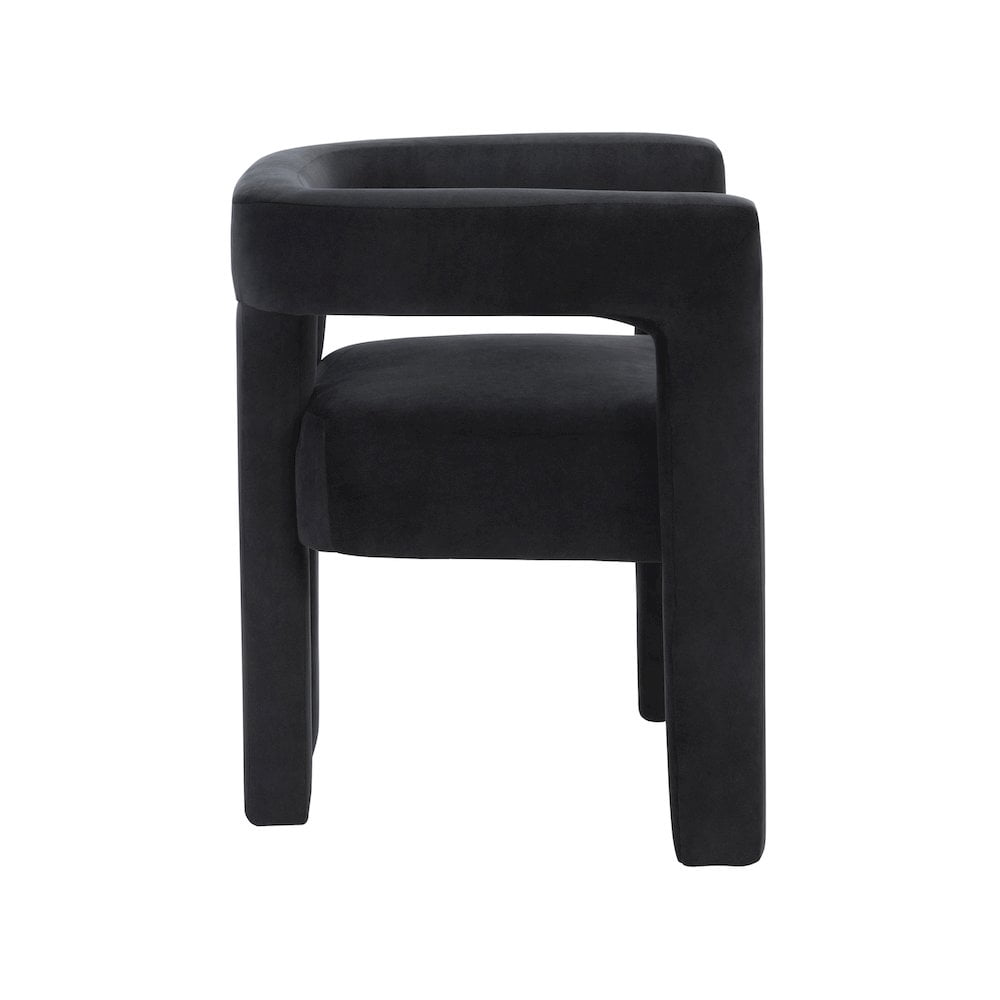 Meridian Furniture Athena Black Velvet Dining Chair