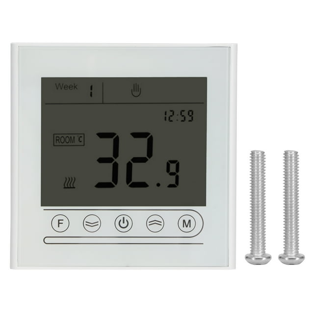Controlador de temperatura, termostato programable LCD táctil LCD termostato inteligente termostato diseñado con precisión