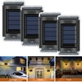 thumbnail image 1 of 4 Pack Solar Up and Down Lights for Outdoor LED Solar Wall Light Auto On/Off Solar Fence Light IP55 Waterproof with Warm Light for Terrace Garden Access, 1 of 11