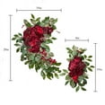 thumbnail image 2 of Elegant Artificial Red Rose Wedding Arch Decor - Set of 2, 2 of 4