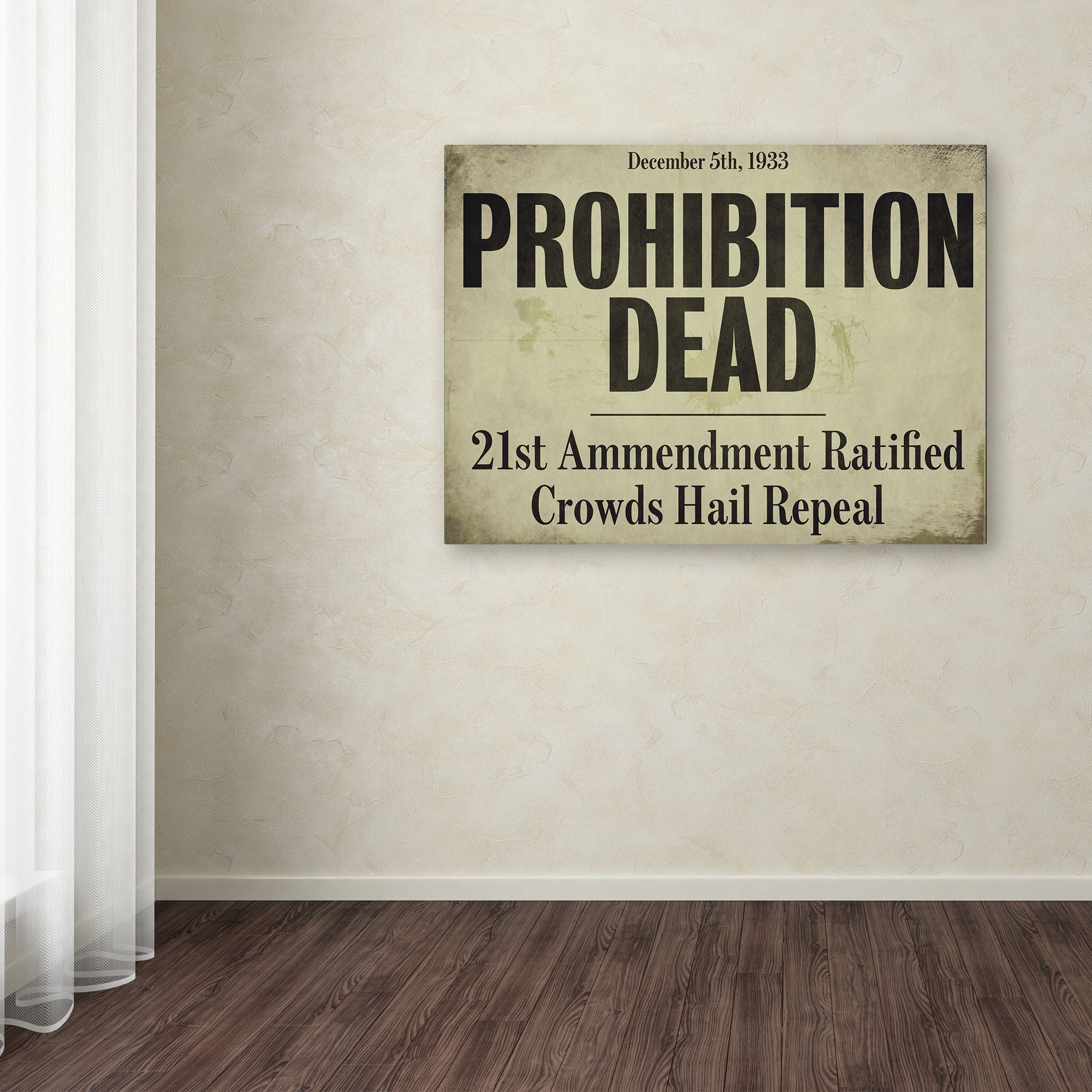 Trademark Fine Art "Prohibition" Canvas Art by Color Bakery