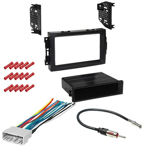 GSKIT882 Car Stereo Installation Kit for 2007-2008 Jeep Compass - in Dash Mounting Kit, Wire Harness, Antenna Adapter for Single or Double Din Radio Receivers